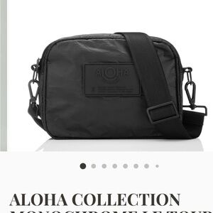 ALOHA Collection Black Messenger Bag